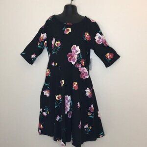 NWT Old Navy Floral Dress, Black, Girls 10/12